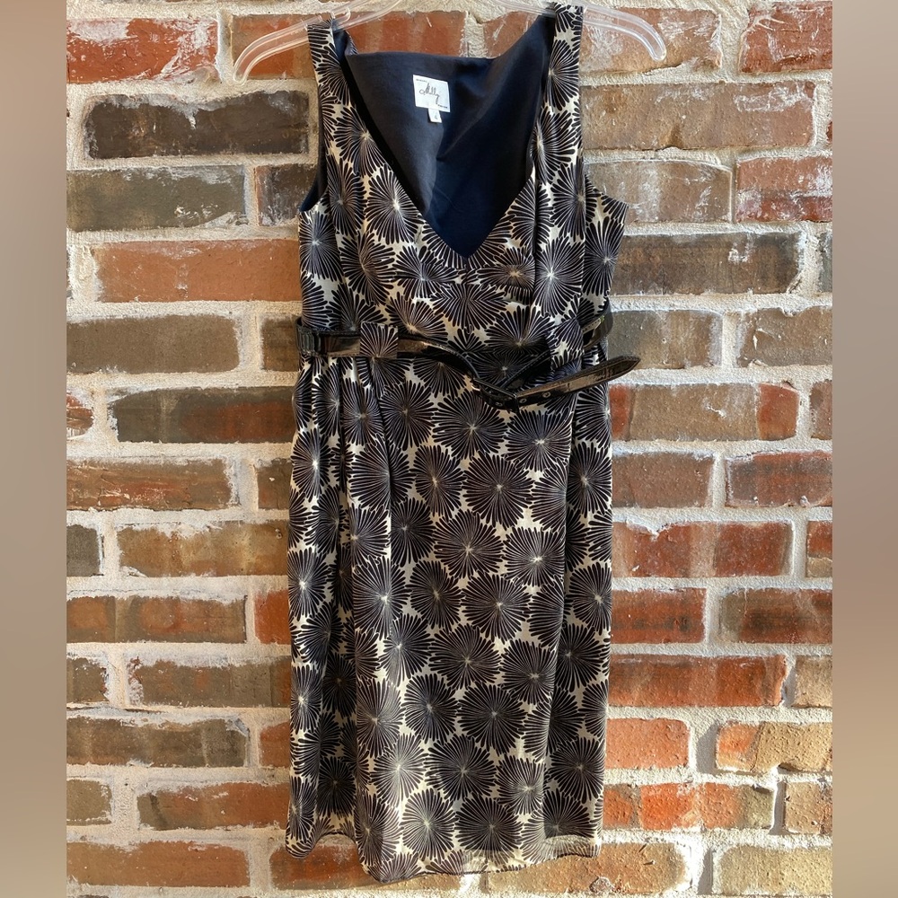 Milly Floral Cotton Silk Dress with Belt Size 4